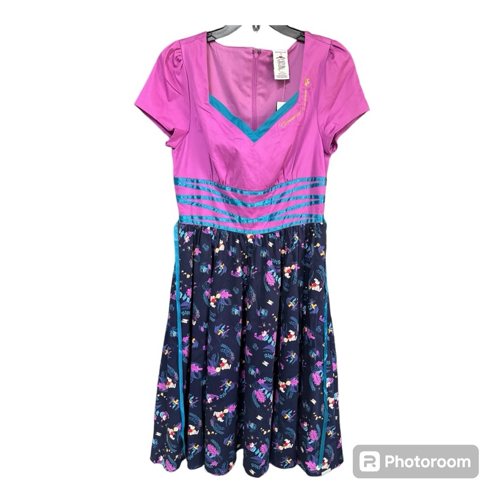 Purple and Blue Floral Dress - Picture 3 of 15